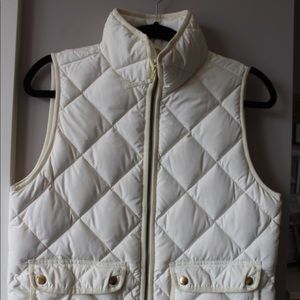 J.Crew Excursion Puffer Vest, S, Cream
